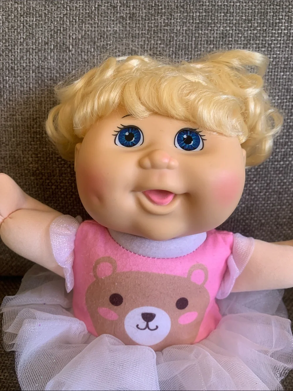 Cabbage Patch Kids Plush Baby Ballerina Doll wearing Teddy Bear Tutu